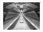 Escalator at subway station by Assaf Frank